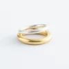 Bague sculpturale bicolore