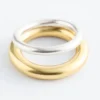 Bague sculpturale bicolore