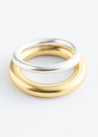 Bague sculpturale bicolore