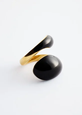 Bague sculpturale à double torsion