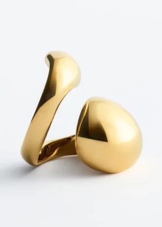 Bague sculpturale à double torsion