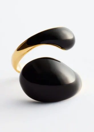 Bague sculpturale à double torsion