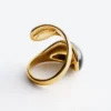 Bague sculpturale à double torsion