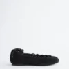 Ballerines en cuir à lacets