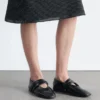 Ballerines en cuir à lanières croisées
