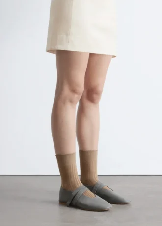 Ballerines en cuir à lanières croisées