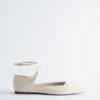 Ballerines à lanières croisées en cuir