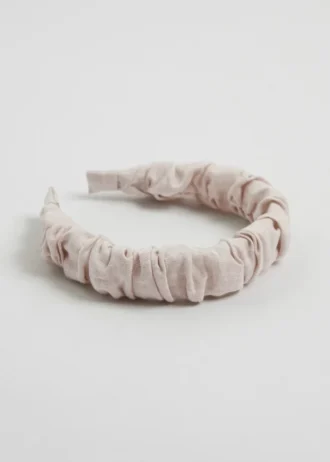 Bandeau Alice en lin froncé