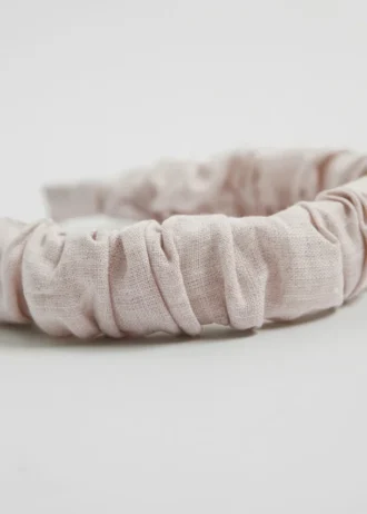 Bandeau Alice en lin froncé