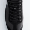 Baskets minimalistes en cuir