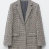 Blazer ajusté en mélange de laine
