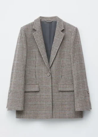 Blazer ajusté en mélange de laine