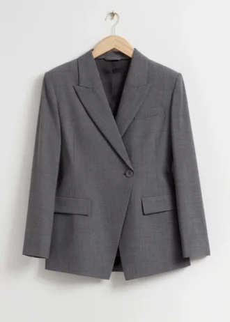 Blazer asymétrique à double boutonnage