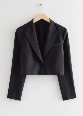 Blazer court en laine