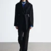 Blazer en laine avec ceinture