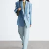 Blazer en laine à double boutonnage