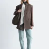 Blazer en laine à double boutonnage