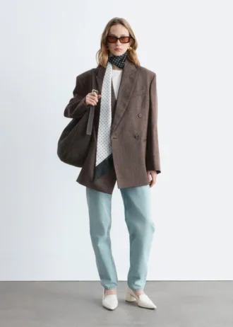 Blazer en laine à double boutonnage