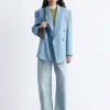 Blazer en laine à double boutonnage