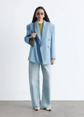 Blazer en laine à double boutonnage