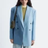 Blazer en laine à double boutonnage