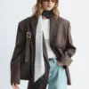Blazer en laine à double boutonnage