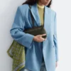 Blazer en laine à double boutonnage