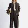 Blazer en laine à double boutonnage