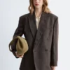 Blazer en laine à double boutonnage