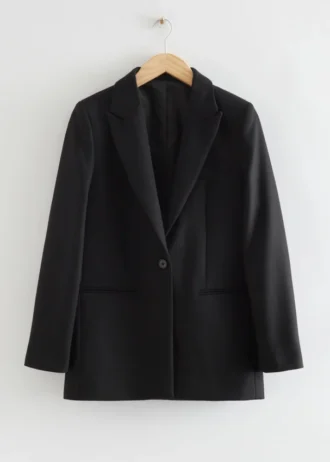 Blazer en laine à simple boutonnage