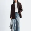 Blazer en lin ajusté
