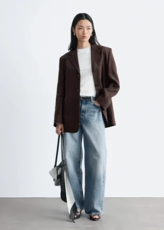 Blazer en lin ajusté