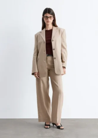 Blazer en lin ajusté