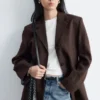 Blazer en lin ajusté