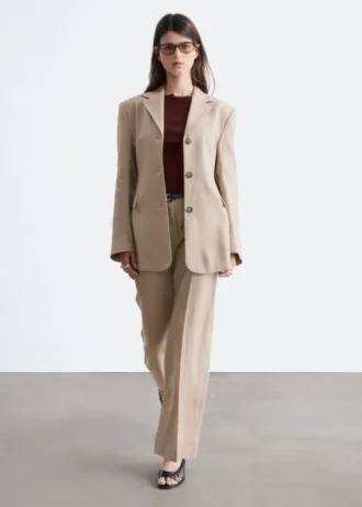 Blazer en lin ajusté