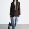 Blazer en lin ajusté