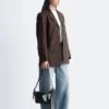 Blazer en lin ajusté