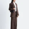 Blazer en lin ajusté