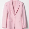 Blazer rose ajusté