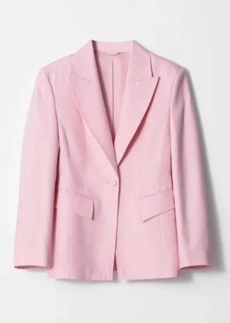 Blazer rose ajusté