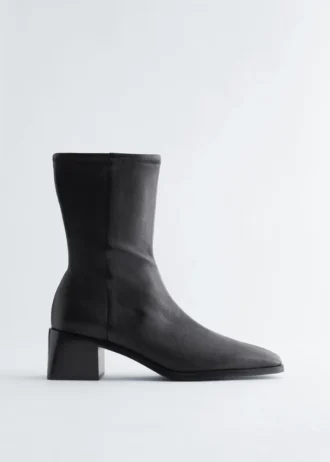 Bottes de chaussettes en cuir