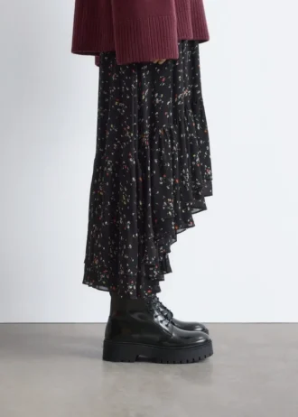 Bottes en cuir à lacets