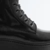 Bottes en cuir à lacets