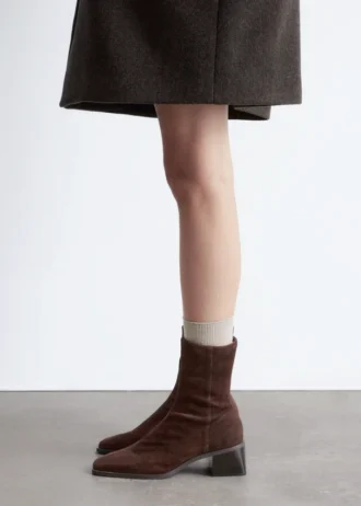 Bottes en daim pour chaussettes