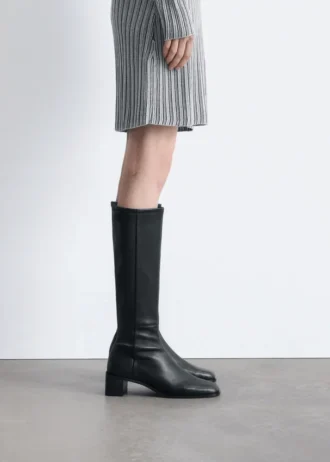 Bottes en nappa montant jusqu&rsquo;aux genoux