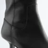 Bottines en cuir à talons bobines