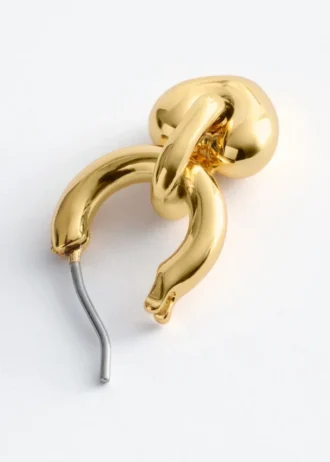 Boucles d&rsquo;oreilles créoles avec pendentif en forme de cœur