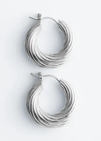 Boucles d&rsquo;oreilles créoles cannelées
