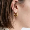 Boucles d&rsquo;oreilles créoles cannelées