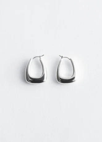 Boucles d&rsquo;oreilles créoles ovales épaisses